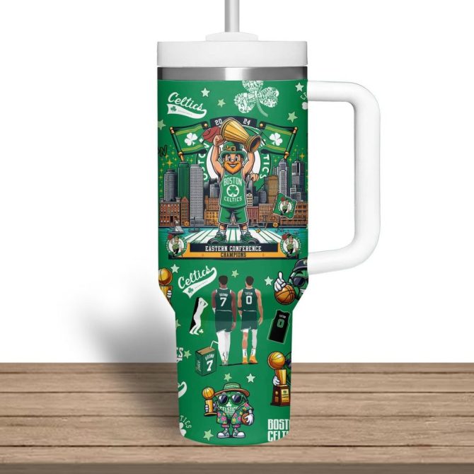 Boston Celtics Nba Custom Stanley Quencher 40Oz Stainless Steel Tumbler - Image 4