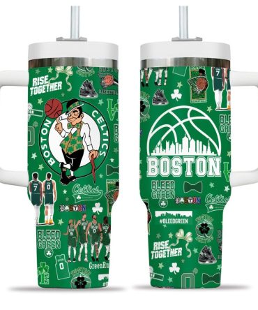 Boston Celtics Nba Custom Stanley Quencher 40Oz Stainless Steel Tumbler