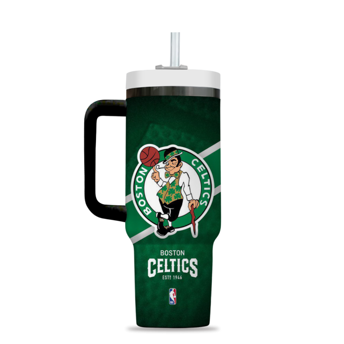 Boston Celtics Nba Custom Stanley Quencher 40Oz Stainless Steel Tumbler - Image 2