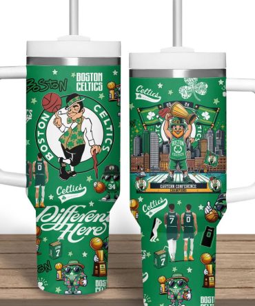 Boston Celtics Nba Custom Stanley Quencher 40Oz Stainless Steel Tumbler