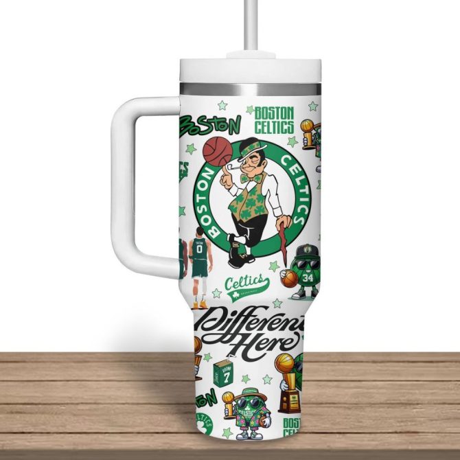 Boston Celtics Nba Custom Stanley Quencher 40Oz Stainless Steel Tumbler - Image 5
