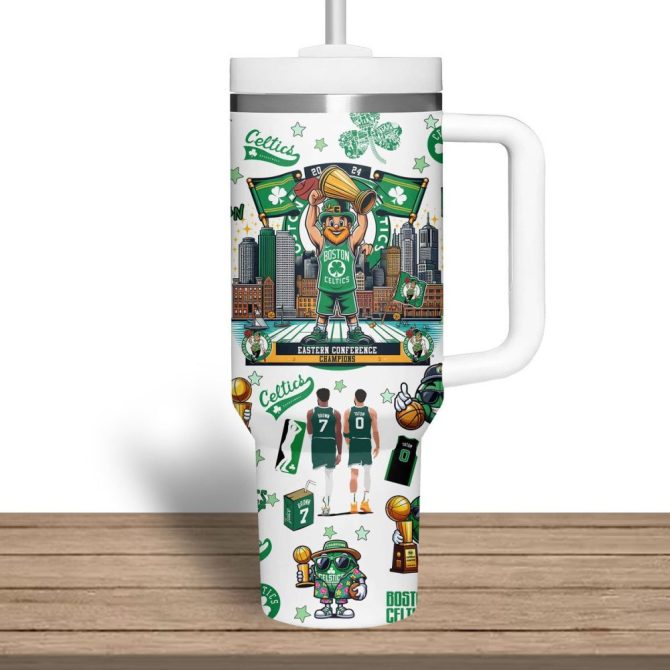 Boston Celtics Nba Custom Stanley Quencher 40Oz Stainless Steel Tumbler - Image 6