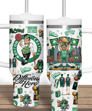 Boston Celtics Nba Custom Stanley Quencher 40Oz Stainless Steel Tumbler With Handle