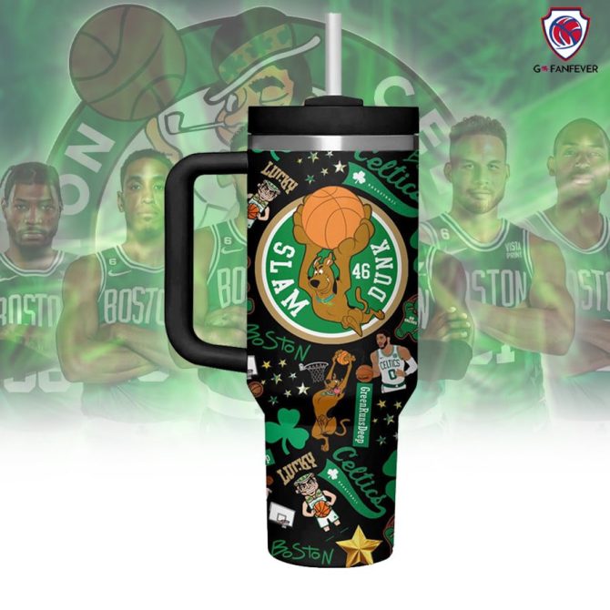 Boston Celtics Nba Custom Stanley Quencher 40Oz Stainless Steel Tumbler With Handle - Image 2