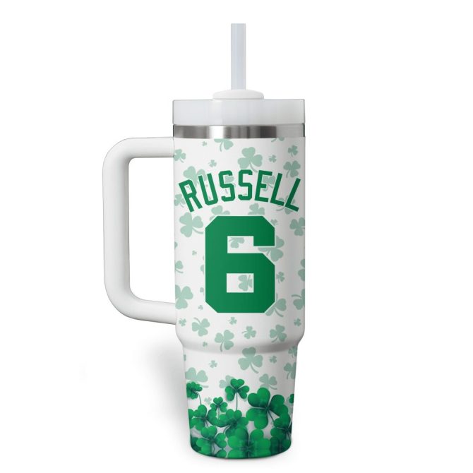 Boston Celtics Nba Custom Stanley Quencher 40Oz Stainless Steel Tumbler With Handle - Image 4