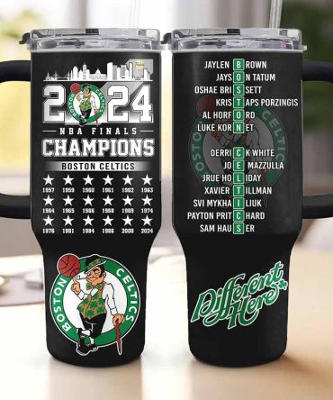 Boston Celtics Nba Custom Stanley Quencher 40Oz Stainless Steel Tumbler With Handle