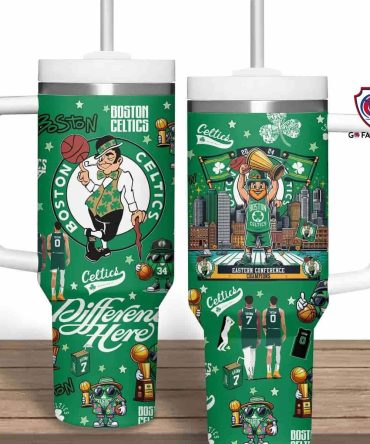 Boston Celtics Nba Custom Stanley Quencher 40Oz Stainless Steel Tumbler With Handle
