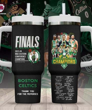Boston Celtics Nba Custom Stanley Quencher 40Oz Stainless Steel Tumbler With Handle