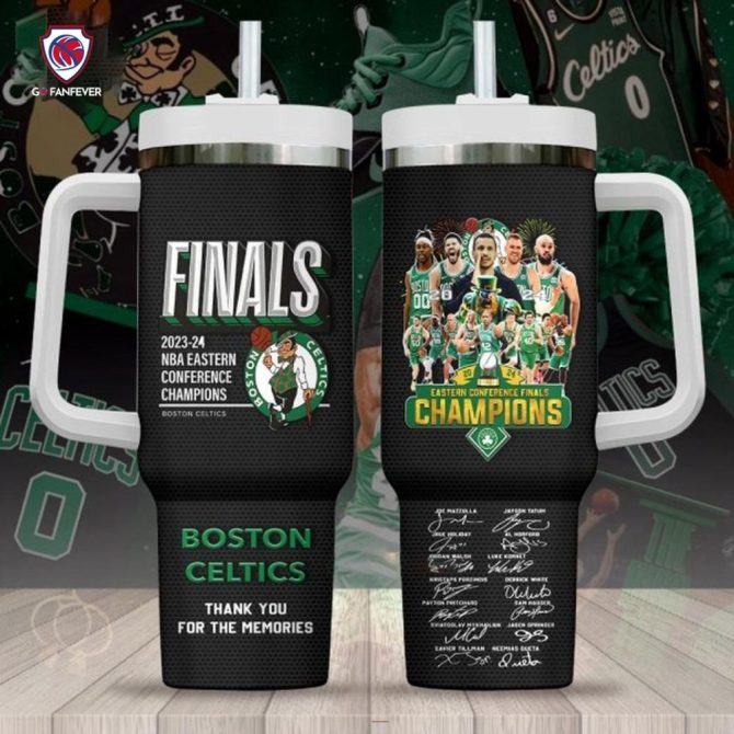 Boston Celtics Nba Custom Stanley Quencher 40Oz Stainless Steel Tumbler With Handle