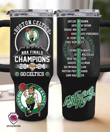 Boston Celtics Nba Custom Stanley Quencher 40Oz Stainless Steel Tumbler With Handle