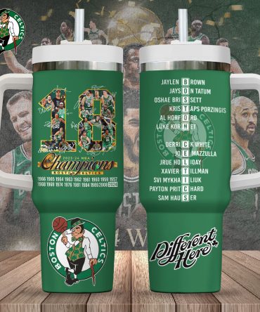 Boston Celtics Nba Custom Stanley Quencher 40Oz Stainless Steel Tumbler With Handle