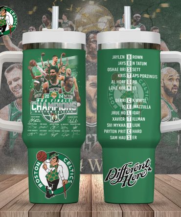 Boston Celtics Nba Custom Stanley Quencher 40Oz Stainless Steel Tumbler With Handle