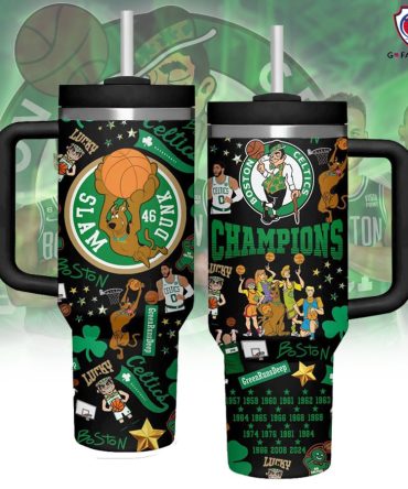 Boston Celtics Nba Custom Stanley Quencher 40Oz Stainless Steel Tumbler With Handle