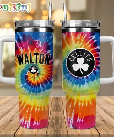 Boston Celtics Nba Sports Custom Stanley Quencher 40Oz Stainless Steel Tumbler With Handle