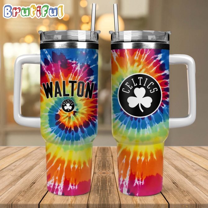Boston Celtics Nba Sports Custom Stanley Quencher 40Oz Stainless Steel Tumbler With Handle