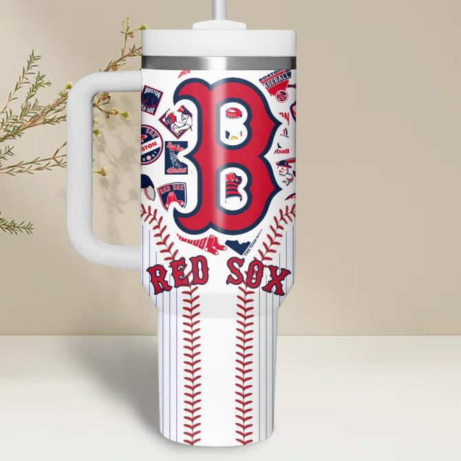 Boston Red Sox Mlb Custom Stanley Quencher 40Oz Stainless Steel - Image 3