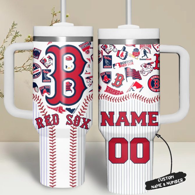 Boston Red Sox Mlb Custom Stanley Quencher 40Oz Stainless Steel