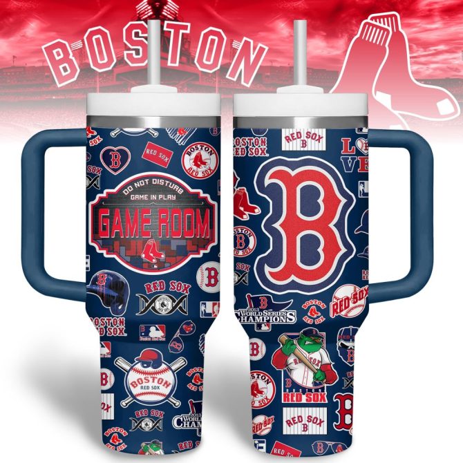 Boston Red Sox Mlb Custom Stanley Quencher 40Oz Stainless Steel Tumbler - Image 6
