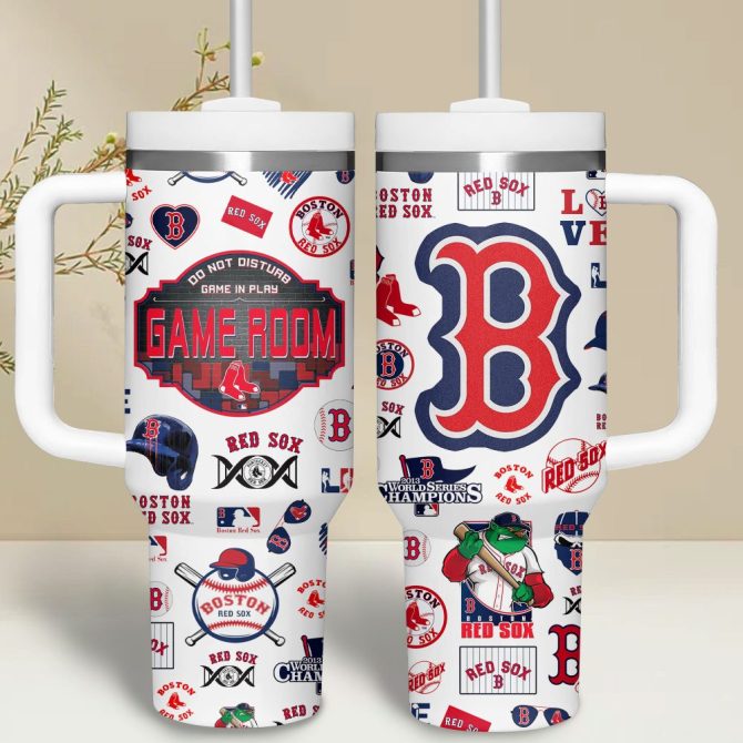 Boston Red Sox Mlb Custom Stanley Quencher 40Oz Stainless Steel Tumbler - Image 2