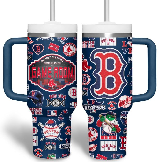 Boston Red Sox Mlb Custom Stanley Quencher 40Oz Stainless Steel Tumbler - Image 8
