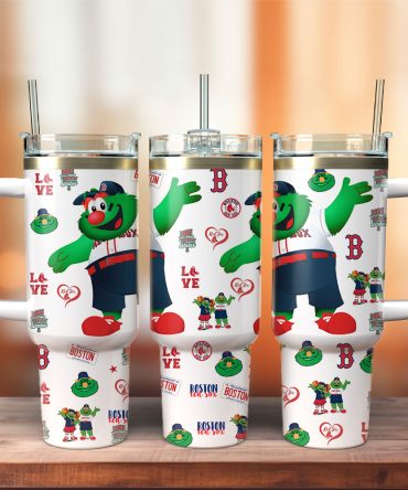 Boston Red Sox Mlb Custom Stanley Quencher 40Oz Stainless Steel Tumbler With Handle