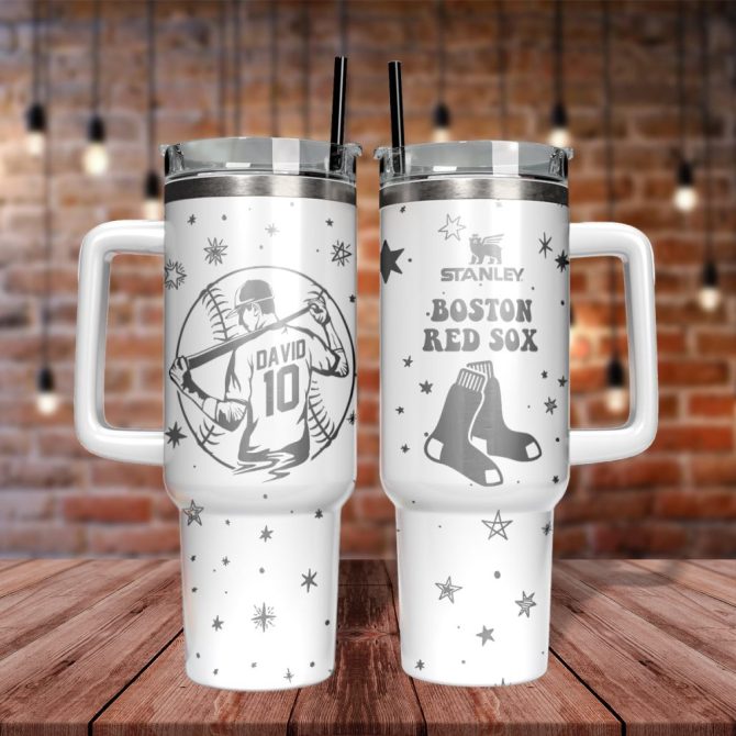 Boston Red Sox Mlb Custom Stanley Quencher 40Oz Stainless Steel Tumbler With Handle