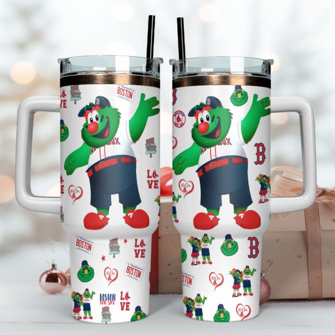Boston Red Sox Mlb Custom Stanley Quencher 40Oz Stainless Steel Tumbler With Handle - Image 4