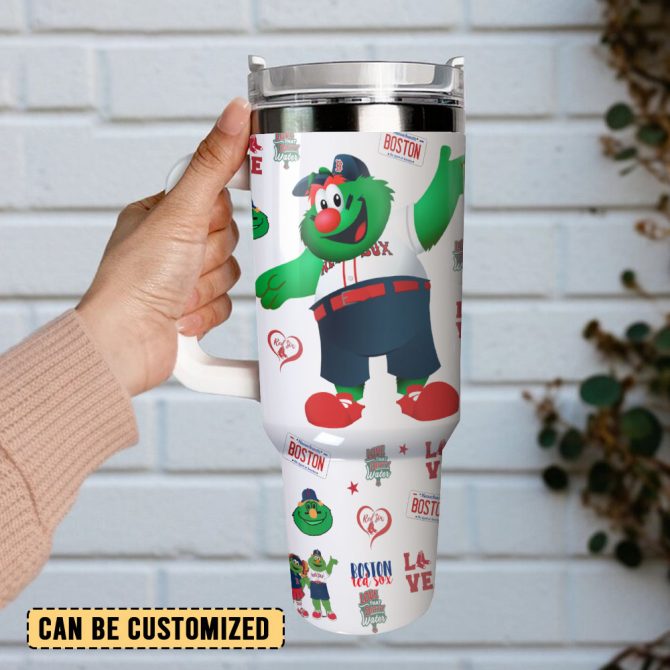 Boston Red Sox Mlb Custom Stanley Quencher 40Oz Stainless Steel Tumbler With Handle - Image 3
