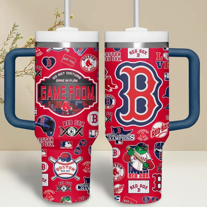 Boston Red Sox Mlb Custom Stanley Quencher 40Oz Stainless Steel Tumbler - Image 5