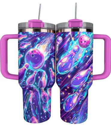 Bowling Custom Stanley Quencher 40Oz Stainless Steel Tumbler With Handle