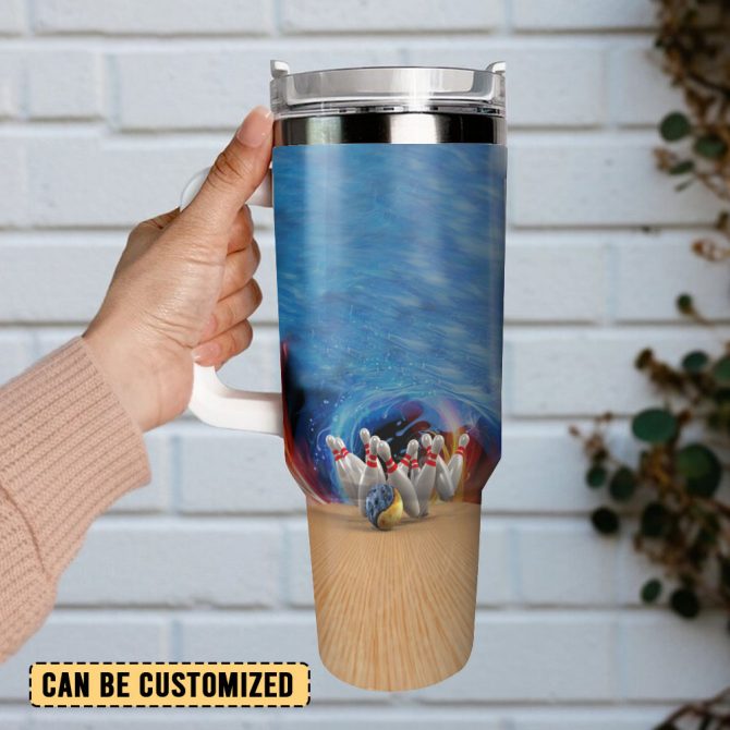 Bowling Custom Stanley Quencher 40Oz Stainless Steel Tumbler With Handle - Image 3