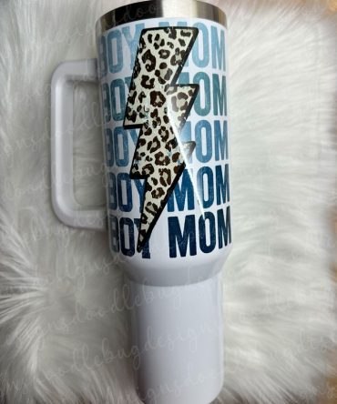 Boy Mom Custom Stanley Quencher 40Oz Stainless Steel Tumbler