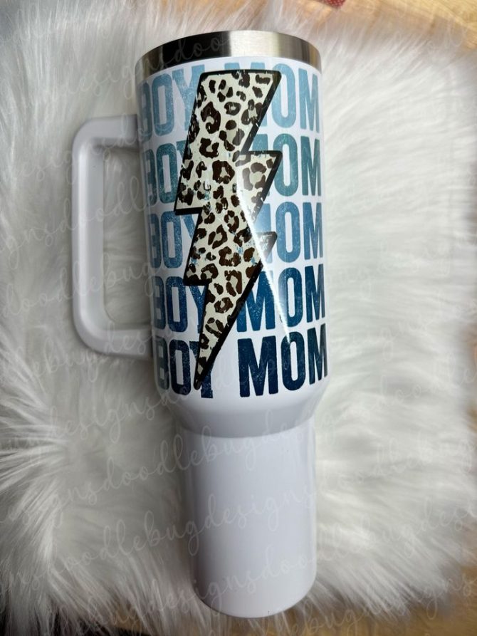 Boy Mom Custom Stanley Quencher 40Oz Stainless Steel Tumbler
