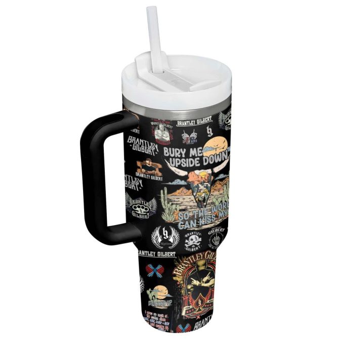 Brantley Gilbert Music Custom Stanley Quencher 40Oz Stainless Steel Tumbler - Image 5
