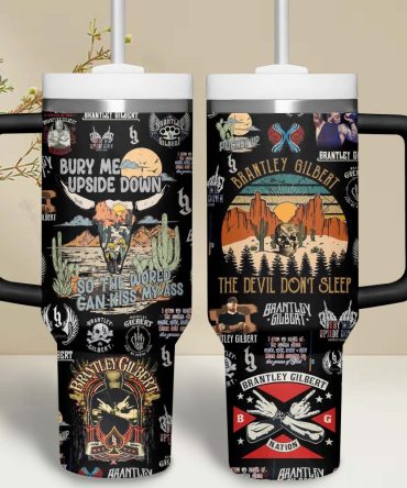 Brantley Gilbert Music Custom Stanley Quencher 40Oz Stainless Steel Tumbler