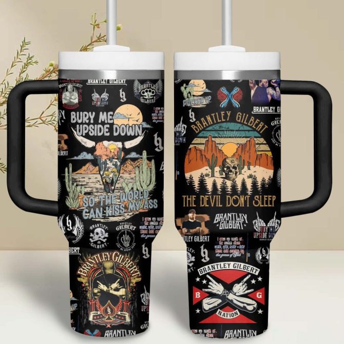 Brantley Gilbert Music Custom Stanley Quencher 40Oz Stainless Steel Tumbler