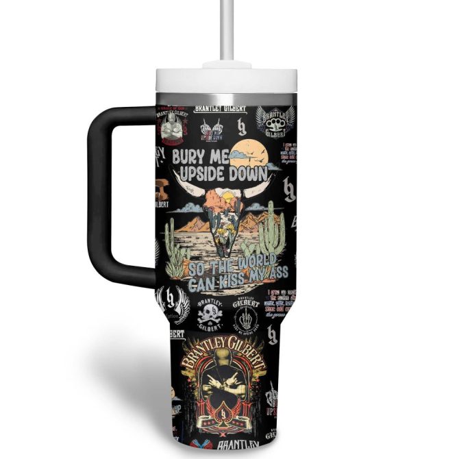 Brantley Gilbert Music Custom Stanley Quencher 40Oz Stainless Steel Tumbler - Image 3