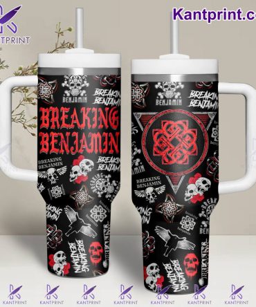 Breaking Benjamin Music Custom Stanley Quencher 40Oz Stainless Steel Tumbler With Handle