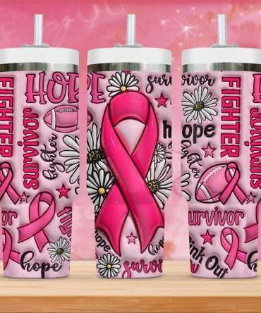 Breast Cancer Custom Stanley Quencher 40Oz Stainless Steel Tumbler