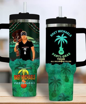 Bret Michaels Music Custom Stanley Quencher 40Oz Stainless Steel Tumbler