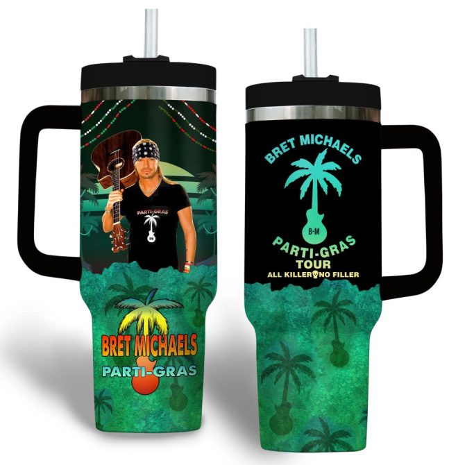 Bret Michaels Music Custom Stanley Quencher 40Oz Stainless Steel Tumbler - Image 2