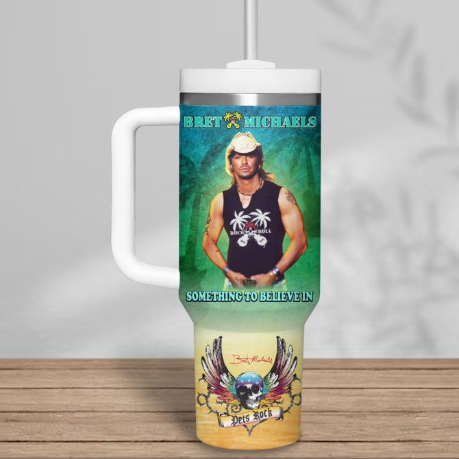 Bret Michaels Music Custom Stanley Quencher 40Oz Stainless Steel Tumbler With Handle - Image 5