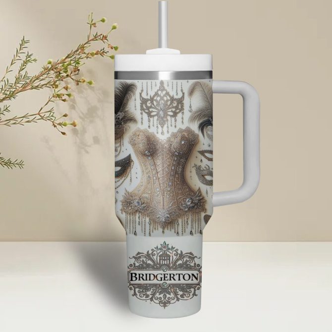 Bridgerton Tv Series Custom Stanley Quencher 40Oz Stainless Steel - Image 3