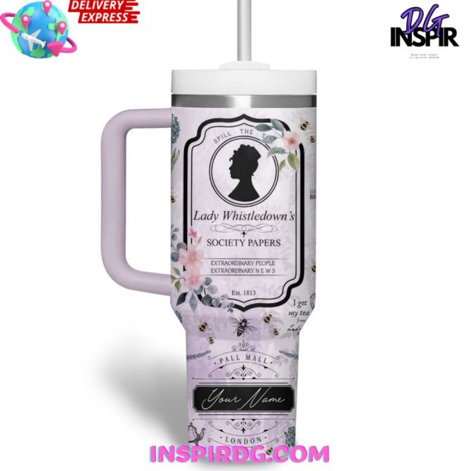 Bridgerton Tv Series Custom Stanley Quencher 40Oz Stainless Steel Tumbler - Image 3