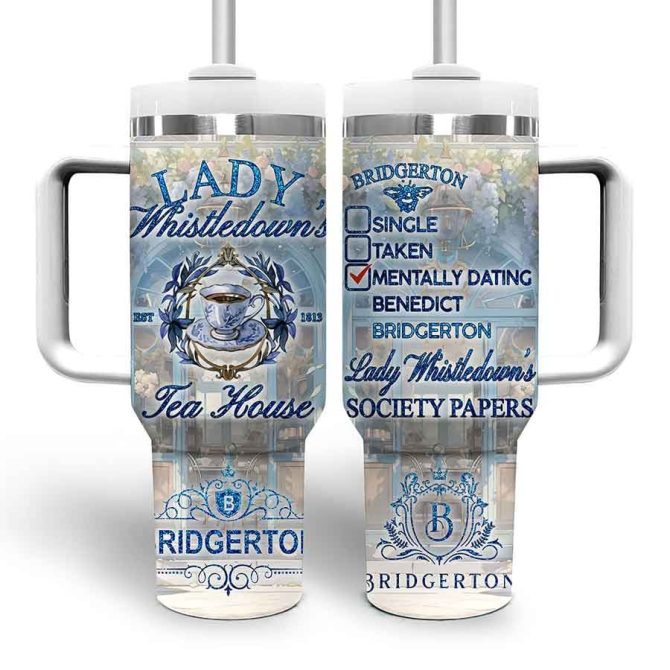 Bridgerton Tv Series Custom Stanley Quencher 40Oz Stainless Steel Tumbler - Image 3