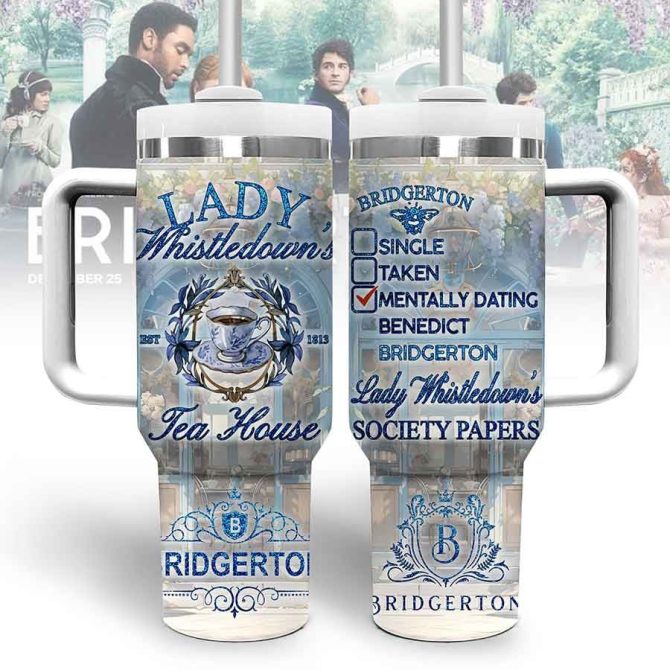 Bridgerton Tv Series Custom Stanley Quencher 40Oz Stainless Steel Tumbler
