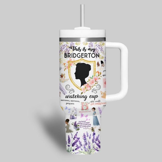 Bridgerton Tv Series Custom Stanley Quencher 40Oz Stainless Steel Tumbler - Image 3