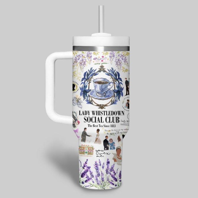 Bridgerton Tv Series Custom Stanley Quencher 40Oz Stainless Steel Tumbler - Image 2