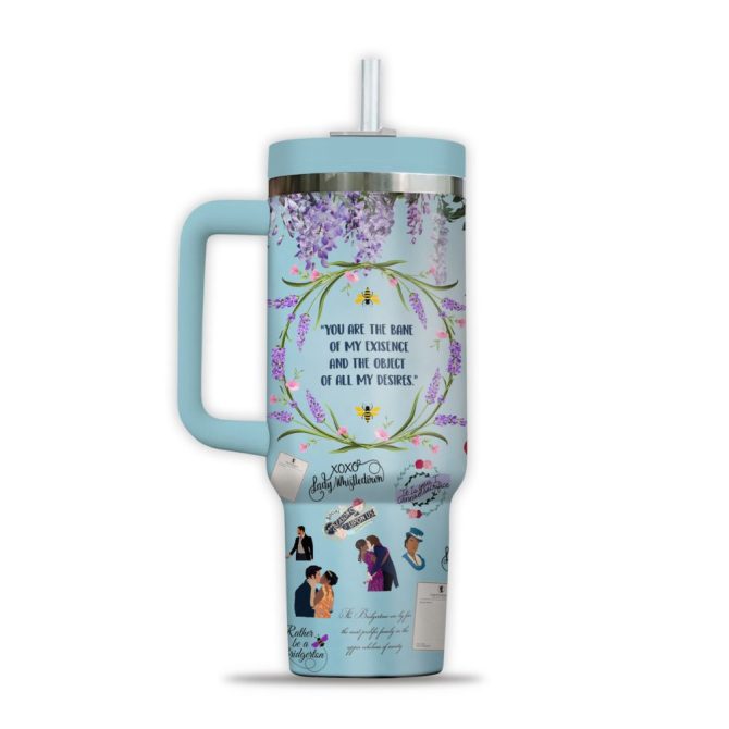 Bridgerton Tv Series Custom Stanley Quencher 40Oz Stainless Steel Tumbler - Image 3
