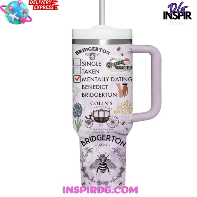 Bridgerton Tv Series Custom Stanley Quencher 40Oz Stainless Steel Tumbler - Image 4